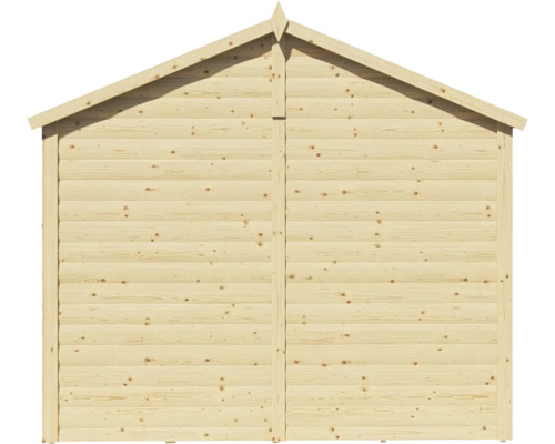 Cabină de grădină din lemn cu acoperiș în două ape