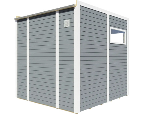 Cabină de grădină din lemn cu fereastră și grilaj de ventilație