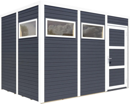 Cabină de grădină din lemn cu ferestre și ușă