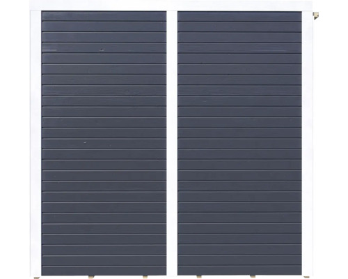 Element de gard din lemn cu scânduri orizontale și cadru