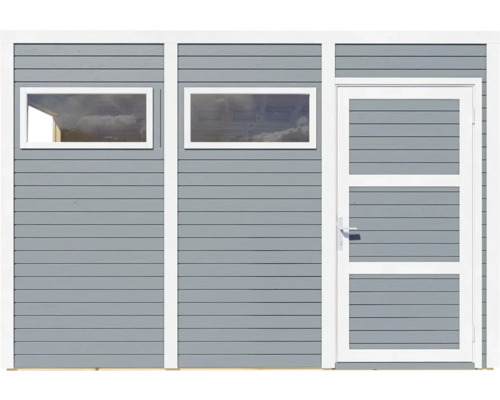 Perete de cabină de grădină cu ușă și ferestre