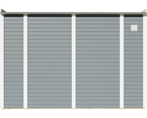 Perete lateral din lemn pentru casa de grădină, cu aerisire