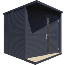 Cabină de grădină cu ușă și copertină mică