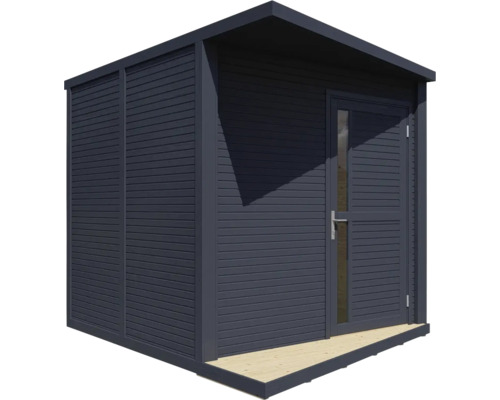 Cabină de grădină cu ușă și copertină mică