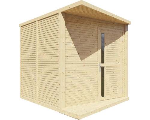 Cabină de grădină din lemn cu ușă și fereastră mică