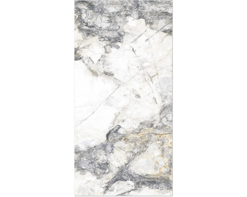 Gresie interior porțelanată rectificată Marble Riva Gold 60x120 cm