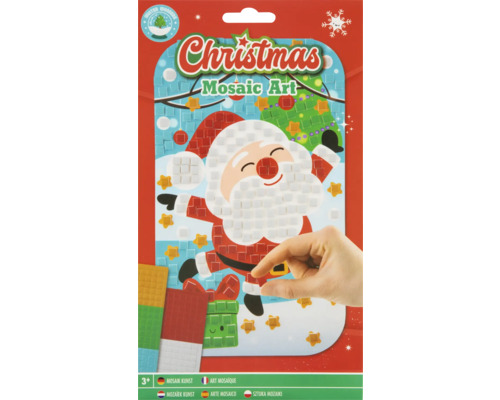 Mozaic Moș Crăciun A5 Set de artă mozaic de Crăciun cu motiv Moș Crăciun