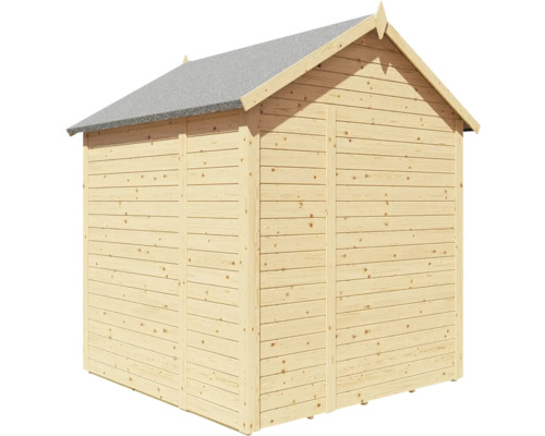 Cabină de grădină din lemn cu acoperiș în două ape