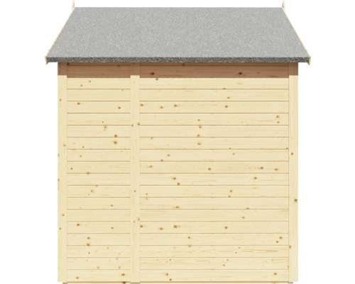 Cabină de grădină din lemn cu carton bituminos pentru acoperiș