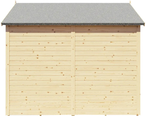 Cabină de grădină din lemn cu carton bituminos