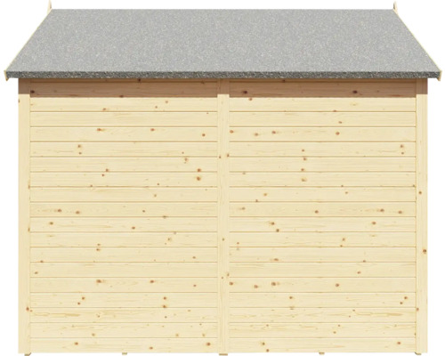 Cabină de grădină din lemn cu carton bituminos