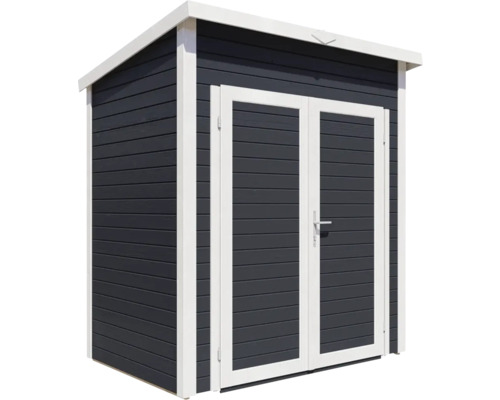 Copertină de grădină din lemn cu ușă dublă