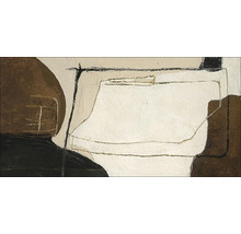 Tablou pictat manual Minimal-Abstract-Gold II 120x60 cm