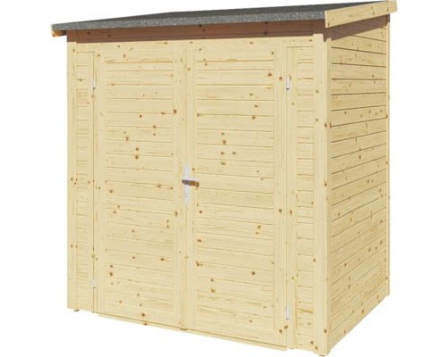 Dulap de grădină din lemn cu ușă dublă și carton bituminat