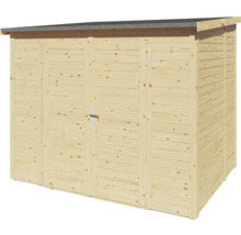Magazie grădină Bertilo Timmo 4 pentru unelte cu podea 239x181 cm lemn netratat
