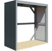 Suport pentru lemne de foc Bertilo 151x75x154 cm gri antracit