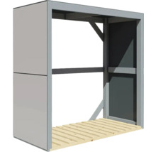 Suport pentru lemne de foc Bertilo 151x75x154 cm gri antracit