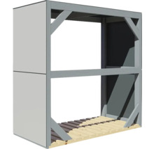 Suport pentru lemne de foc Bertilo 151x75x154 cm gri antracit