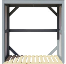 Suport pentru lemne de foc Bertilo 151x75x154 cm alb antracit