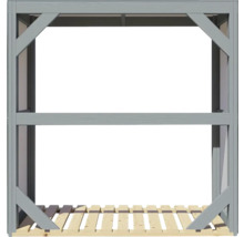 Suport pentru lemne de foc Bertilo 151x75x154 cm alb antracit