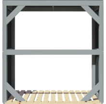 Suport pentru lemne de foc Bertilo 151x75x154 cm alb antracit