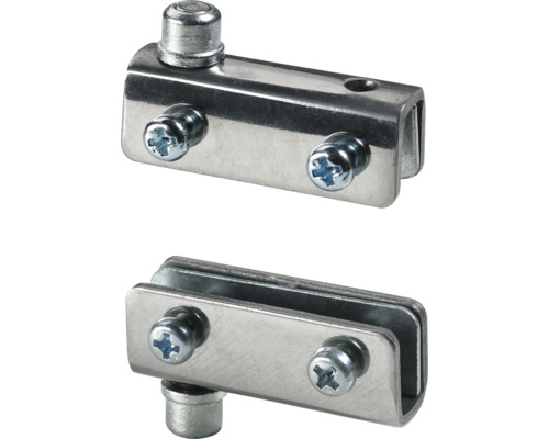 Balamaua ușii de sticlă formată din două părți cu șuruburi