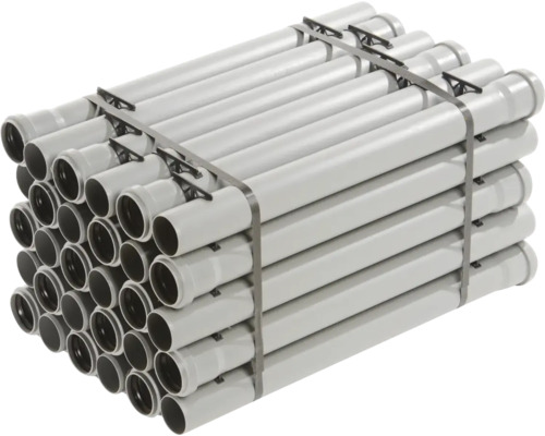 Tub VALROM din polipropilenă cu o mufă Ø 32 mm 750 mm Stivă de țevi gri din plastic pentru instalare