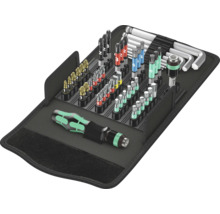 Set de biți cu mâner de șurubelniță și chei imbus într-o carcasă deschisă