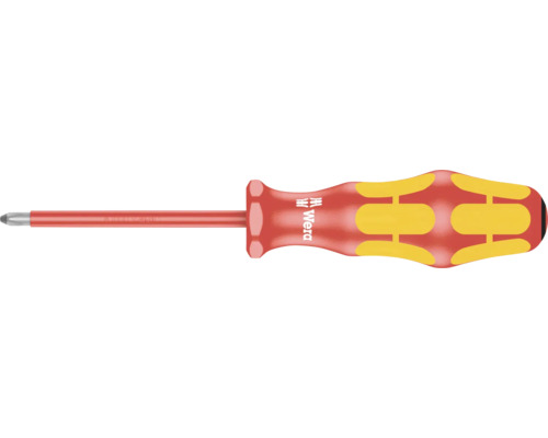 Șurubelniță PZ1 VDE Wera lungime 178mm, din oțel Șurubelniță Wera cu tijă rotundă și mâner ergonomic