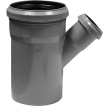 Țeavă de scurgere din plastic gri cu racord în Y