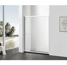 Ușă de nișă culisantă Belform Clear, 120x185 cm, sticlă securizată transparentă, profil crom