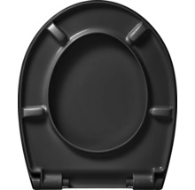 Capac WC cu închidere lentă Jungborn duroplast negru, potrivit pentru TWO