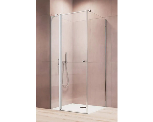 Ușă cabină duș Radaway Eos II KDJ 120x195 cm, deschidere ușă dreapta, sticlă transparentă, profil crom