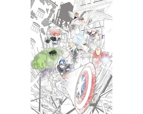 Fototapet vlies IADX4-061 Into Adventure Avengers Attack 200x280 cm