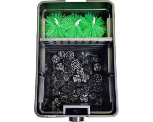 Filtru de iaz cu perii de filtrare și bile bio pentru curățarea iazului