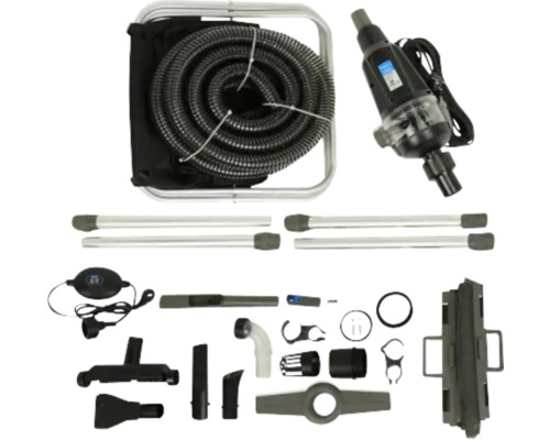 Imagine completă cu un aspirator de nămol de iaz cu accesorii