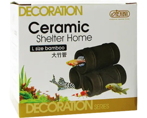 Ambalaj adăpost ceramic pentru pești de acvariu cu aspect de bambus