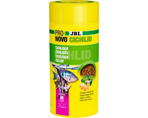 Hrană pentru pești acvariu JBL ProNovo Cichlid Grano M 1000 ml JBL Pro Novo Cichlid hrană pentru pești Cichlid