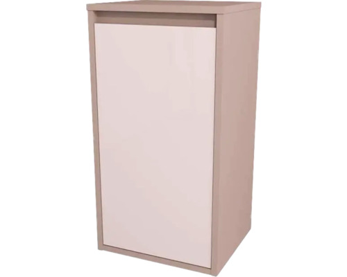 Dulap baie pe sol 40x76 cm PAL roz Devo Cristal 2.0 1 ușă deschidere stânga Dulap înalt cu ușă pentru baie