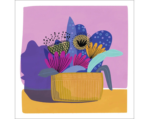 Tablou sticlă Plants and flowers 20x20 cm