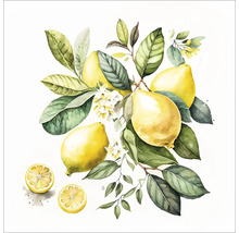 Tablou sticlă Lemons I 20x20 cm