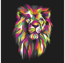 Tablou sticlă Colorful Lion Head II 20x20 cm