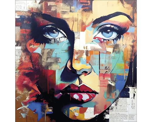 Tablou sticlă Colorful Woman Portrait III 20x20 cm