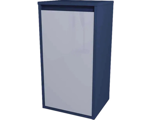 Dulap baie pe sol 40x76 cm PAL albastru Devo Cristal 2.0 1 ușă deschidere stânga Dulap cu o ușă