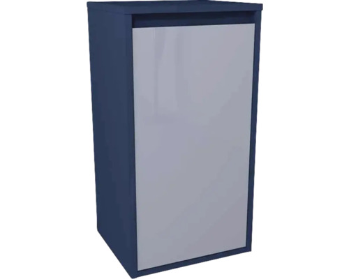 Dulap baie pe sol 40x76 cm PAL albastru Devo Cristal 2.0 1 ușă deschidere dreapta Dulap de bază pentru lavoar cu o ușă