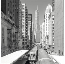 Tablou sticlă Train In Downtown 20x20 cm