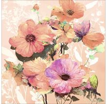 Tablou sticlă Watercolor Flowers VI 30x30 cm