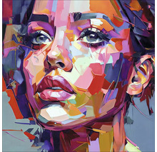 Tablou sticlă Colorful Woman Portrait I 30x30 cm