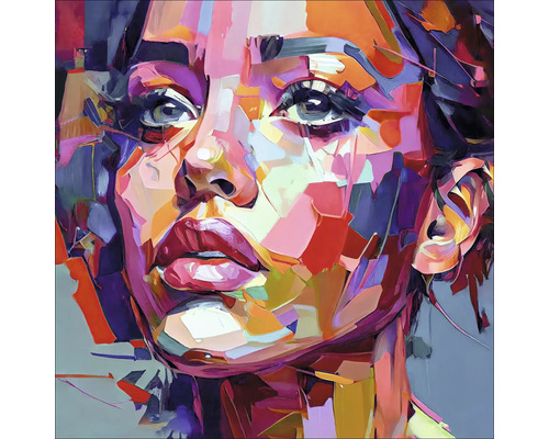 Tablou sticlă Colorful Woman Portrait I 30x30 cm