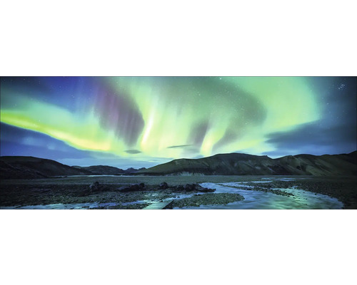 Tablou sticlă Northern Lights 80x30 cm